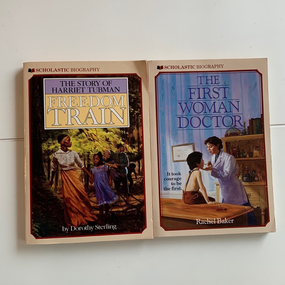 4/$10 Two scholastic biographies for kids Harriet Tubman Freedom Train